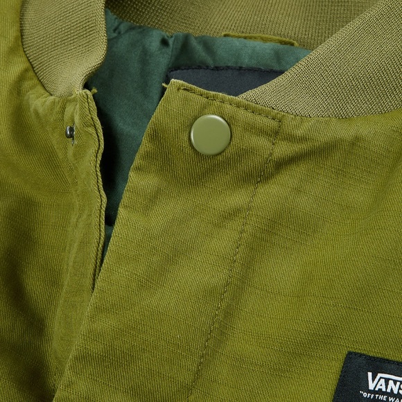 Retro Vans Vintage Inspired Bomber Jacket in Khaki - Picture 9 of 9